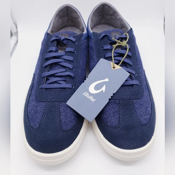 OluKai Puliki Shoes Blue Depth/Vintage Indigo Casual Sneakers - Picture 4 of 8